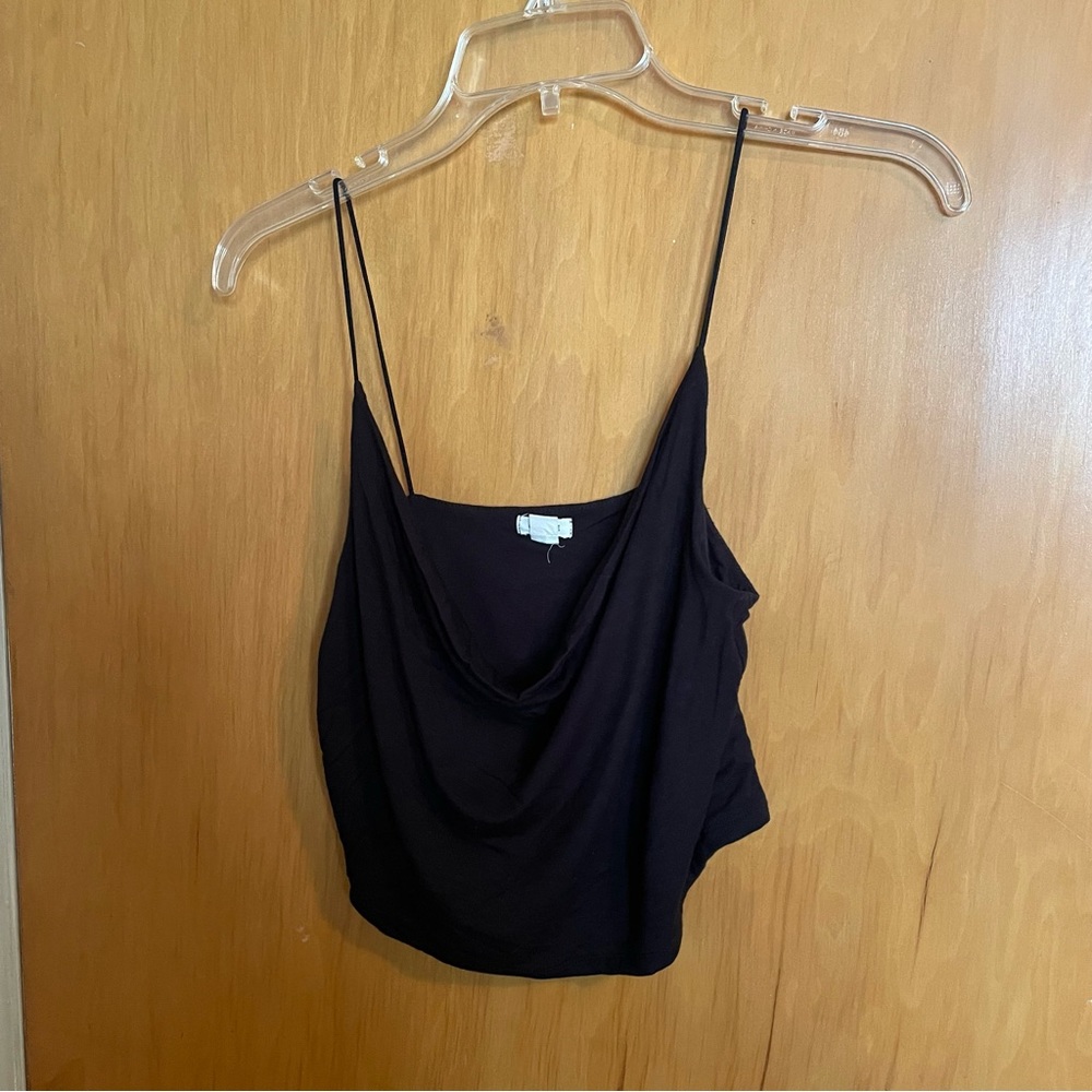 Cropped cowl neckline tank
